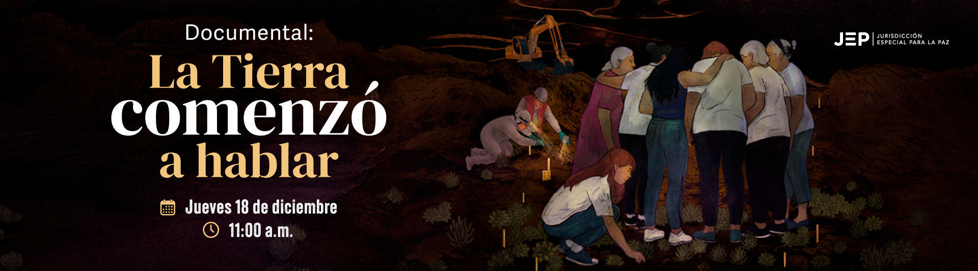 Banner: La Tierra Comenzo Hablar