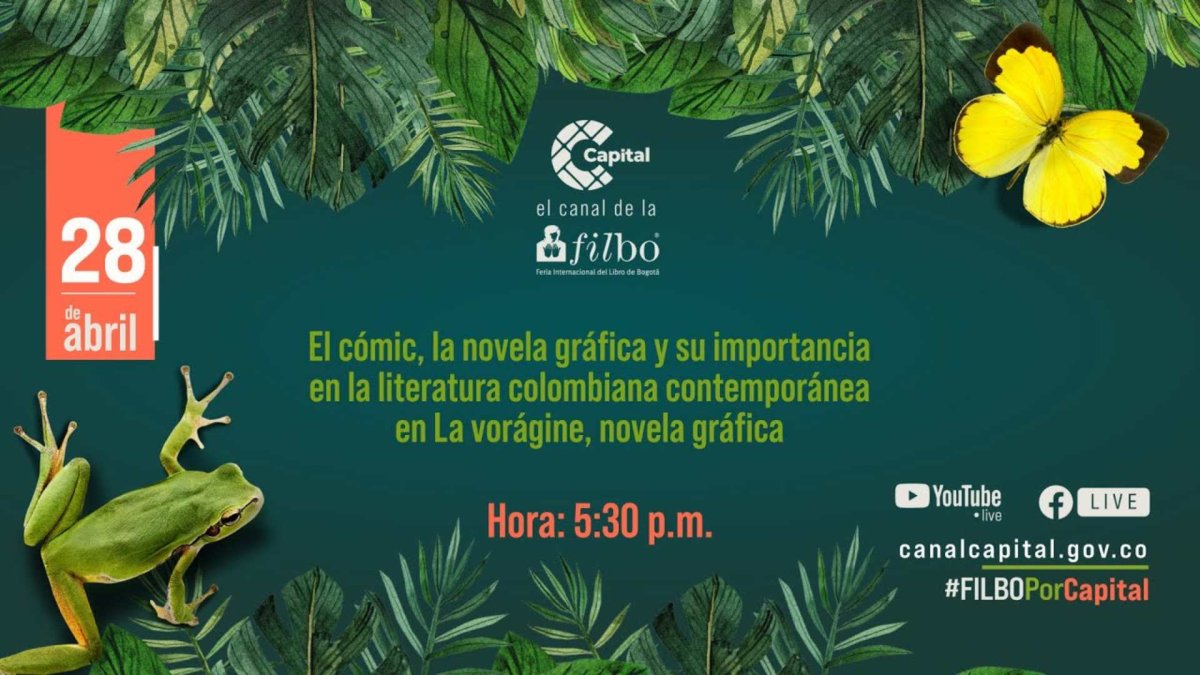 Portada charla El cómic y su importancia en la literatura colombiana: La vorágine, novela gráfica