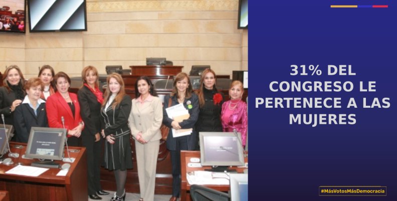 31% del congreso le pertenece a las mujeres (1)