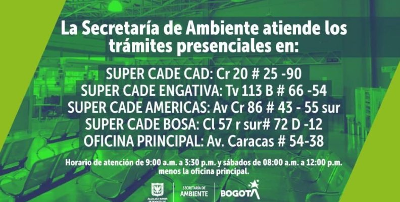 Atención presencial Secretaría de Ambiente. Atención presencial Secretaría de Ambiente.