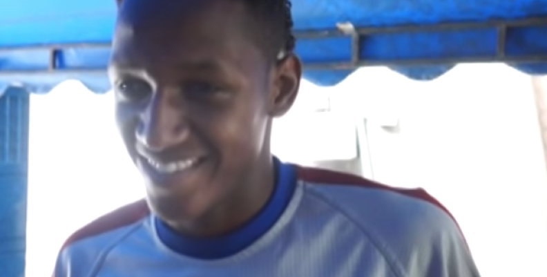 Yerry Mina cuando jugaba en el Deportivo Pasto. Yerry Mina cuando jugaba en el Deportivo Pasto.