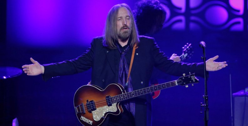FILE PHOTO: Musician Tom Petty performs on stage after being inducted during the 47th Songwriters Hall of Fame Induction ceremony in New York