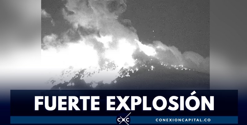 En video: así fue la explosión del volcán Popocatépetl en México En video: así fue la explosión del volcán Popocatépetl en México