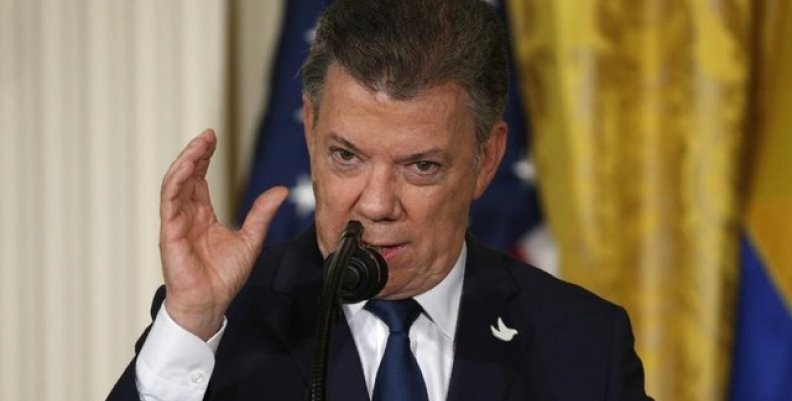 IMAGEN DE ARCHIVO: El presidente colombiano, Juan Manuel Santos, en una conferencia de prensa en la Casa Blanca en Washington, Estados Unidos. IMAGEN DE ARCHIVO: El presidente colombiano, Juan Manuel Santos, en una conferencia de prensa en la Casa Blanca en Washington, Estados Unidos.