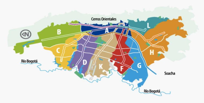 división de zonas de TransMilenio. división de zonas de TransMilenio.