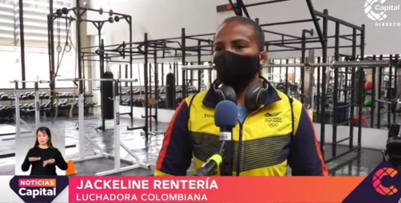 Jackeline Rentería, luchadora colombiana. Jackeline Rentería, luchadora colombiana.