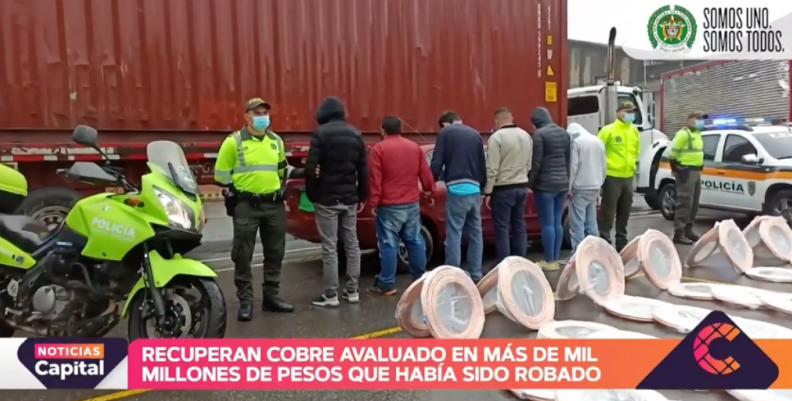 Capturados por tráfico de cobre Capturados por tráfico de cobre