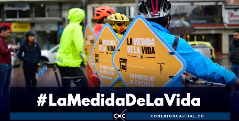 La distancia de 1.5 metros salva vidas en la vía La distancia de 1.5 metros salva vidas en la vía