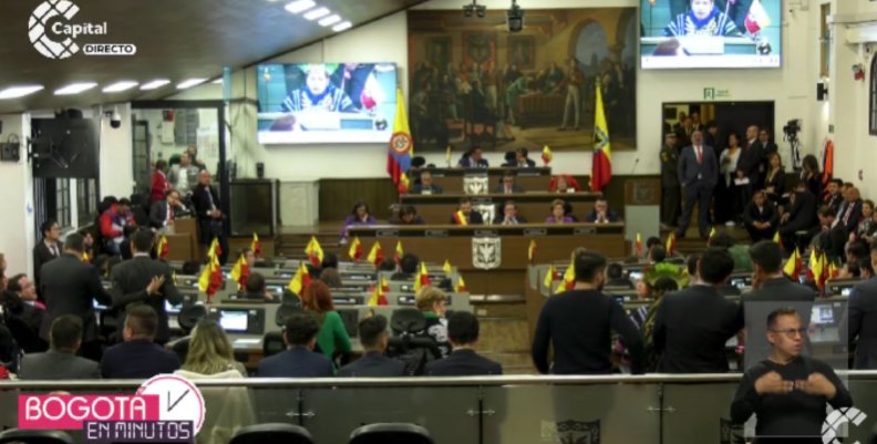 Concejo de Bogotá 2024 Imagen de la instalación del Concejo de Bogotá 2024