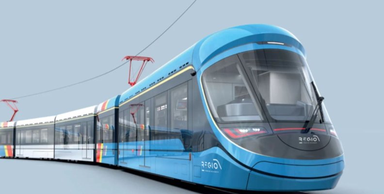 Regiotram Un tren azul