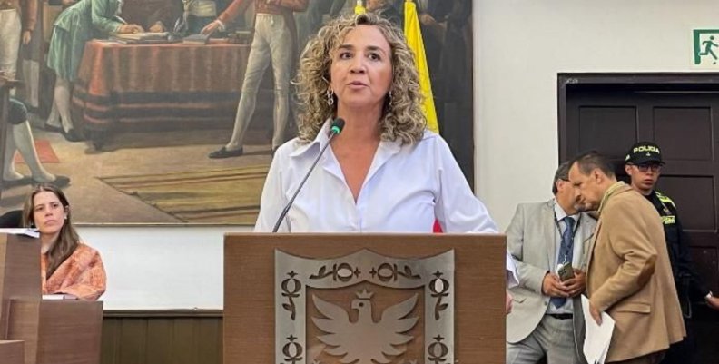 Concejala Sandra Forero por el Centro Democrático Concejala Sandra Forero en debate en el Concejo de Bogotá
