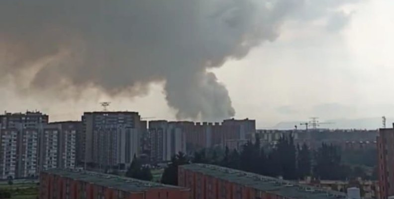 Incendio en el sur de Bogotá