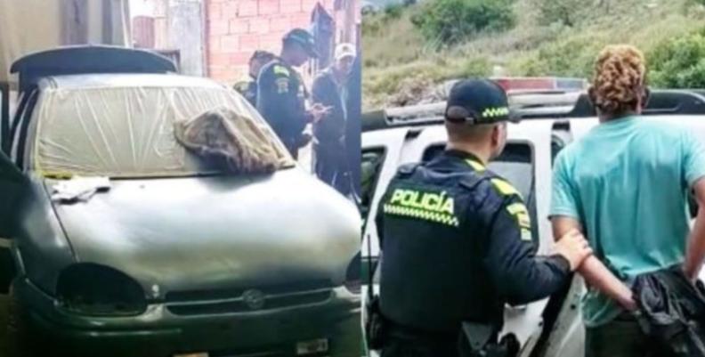Policía arrestando a un hombre
