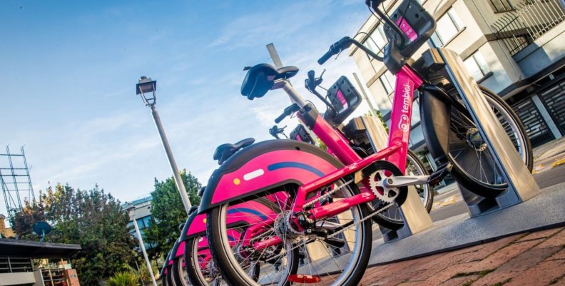 Movilidad Bicicletas rosadas
