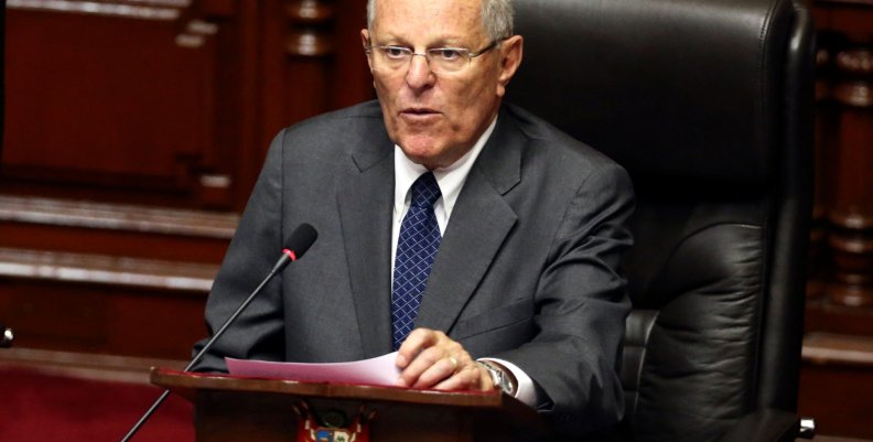 Peru's President Pedro Pablo Kuczynski makes final remarks to lawmakers of the opposition-ruled Congress, in Lima Peru's President Pedro Pablo Kuczynski makes final remarks to lawmakers of the opposition-ruled Congress, in Lima