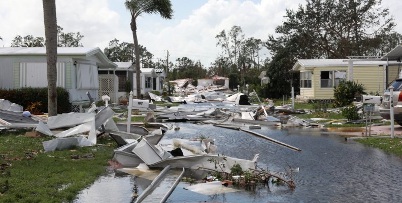 Property damage is seen at a mobile home park after passing of Hurricane Irma in Naples Property damage is seen at a mobile home park after passing of Hurricane Irma in Naples