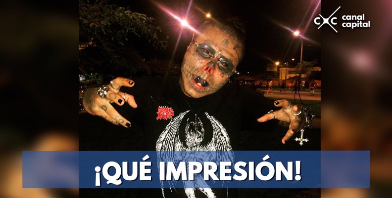 Tatuador se cortó la nariz y las orejas para parecer una calavera Tatuador se cortó la nariz y las orejas para parecer una calavera