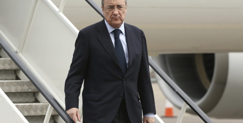 Real Madrid president Florentino Perez arrives at Cardiff Ariport prior to the UEFA Champions League Final between Real Madrid and Juventus Real Madrid president Florentino Perez arrives at Cardiff Ariport prior to the UEFA Champions League Final between Real Madrid and Juventus