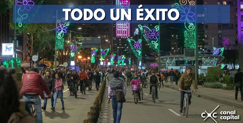 Más de tres millones de personas disfrutaron de la Ciclovía Nocturna Navideña Más de tres millones de personas disfrutaron de la Ciclovía Nocturna Navideña