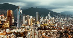 Vista panorámica de Bogotá desde los cerros