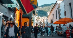 Foto de una de las calles del Centro de Bogotá