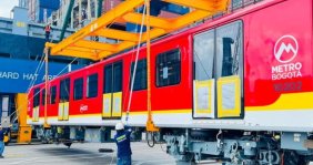 Segundo tren del metro de Bogotá llegó a Colombia
