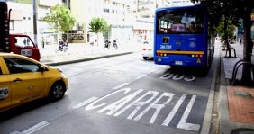 Carril preferencial en la Séptima 