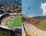 Vista panorámica de dos estadios
