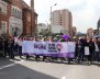 Mujeres durante una marcha Ni Una Menos sobre la violencia contra la mujer