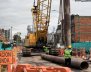 Imagen de las obras en la Calle 72 por el Metro de Bogotá
