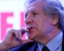 Organization of American States (OAS) Secretary-General Luis Almagro gestures during the Democratic Solidarity in Latin America meeting organised by Forum 2000 Foundation in Mexico City