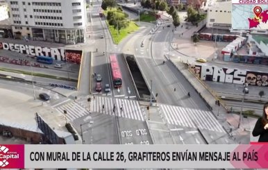 Artistas le enviaron un mensaje al país con mural en la Calle 26
