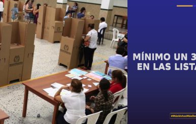 ¿Exige la ley un porcentaje de mujeres en las listas de los partidos que aspiran al Congreso?