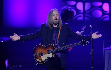 FILE PHOTO: Musician Tom Petty performs on stage after being inducted during the 47th Songwriters Hall of Fame Induction ceremony in New York