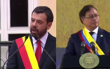 Imagen con Carlos Fernando Galán y Gustavo Petro