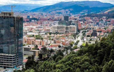 Vista panorámica de Bogotá desde los cerros