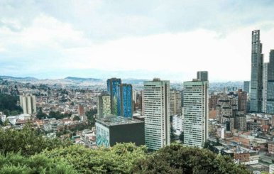 Fotografía panorámica de Bogotá