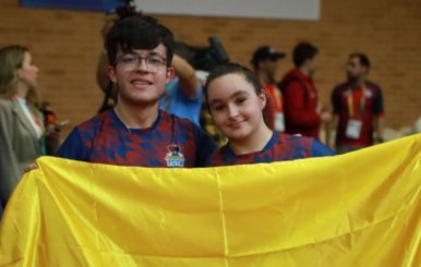 Julián Andrés Chinchilla y Jessica Alzate tras ganar la medalla de oro | IDRD