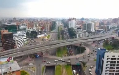 Vista aérea de una parte de la localidad de Usaquén