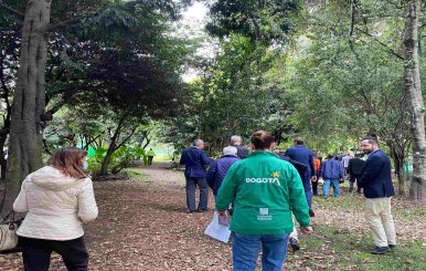 Funcionarios del Distrito caminando por zonas ambientales de la capital