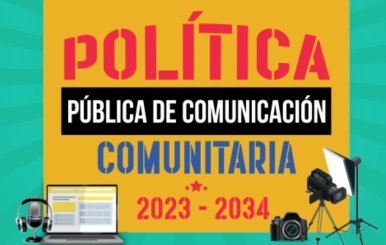 Poster lanzamiento de la Política Pública de Comunicación Comunitaria y Alternativa en Bogotá