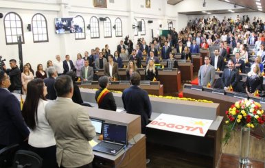 Concejales de Bogotá reunidos durante la posesión de hace cuatro años.