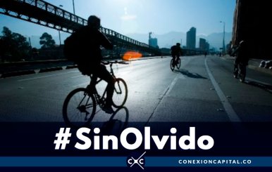 Movilización en bici para conmemorar a las víctimas del conflicto en Bogotá