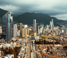 Vista panorámica de Bogotá desde los cerros